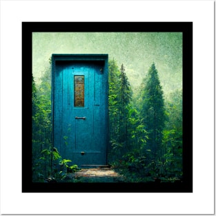 Blue Door in the Green Posters and Art